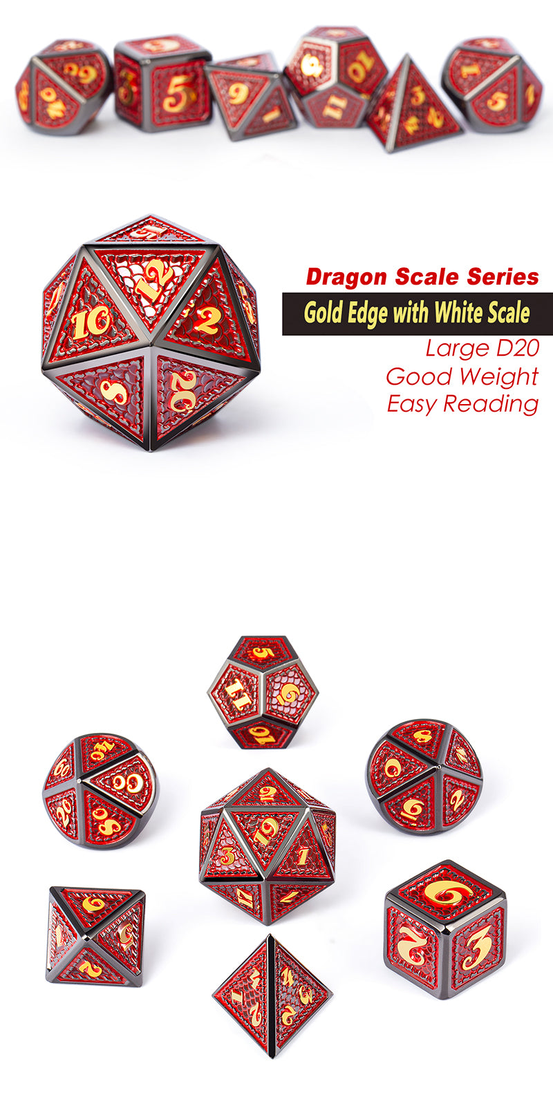 Metal & Enamel Dice Set (7pcs) [Spellbound]