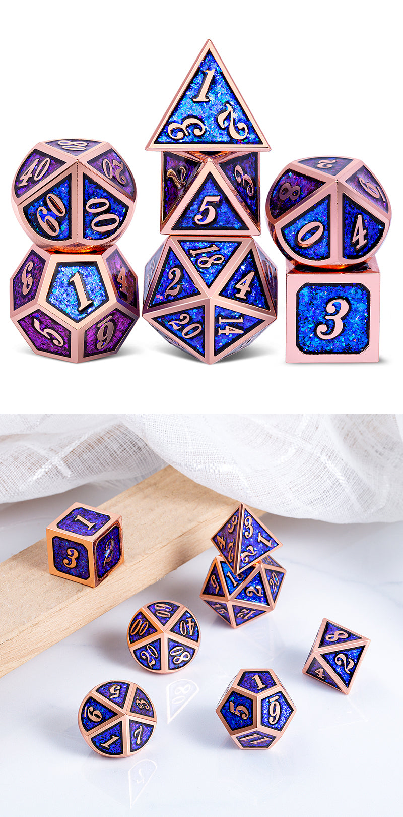 Metal & Enamel Dice Set (7pcs) [Babylon]
