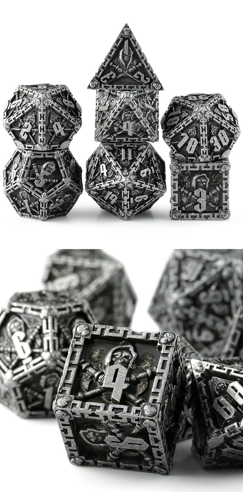 Metal & Enamel Dice Set (7pcs) (Reaper) [Iron]
