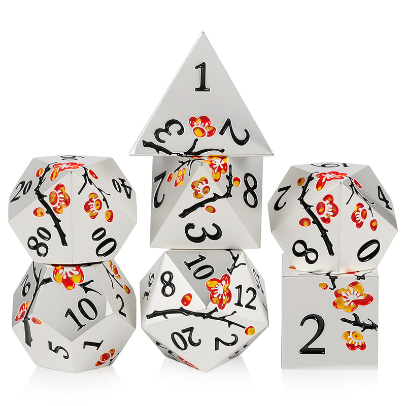 Sakura Metal & Enamel Dice Set (7pcs) [Fragrant]