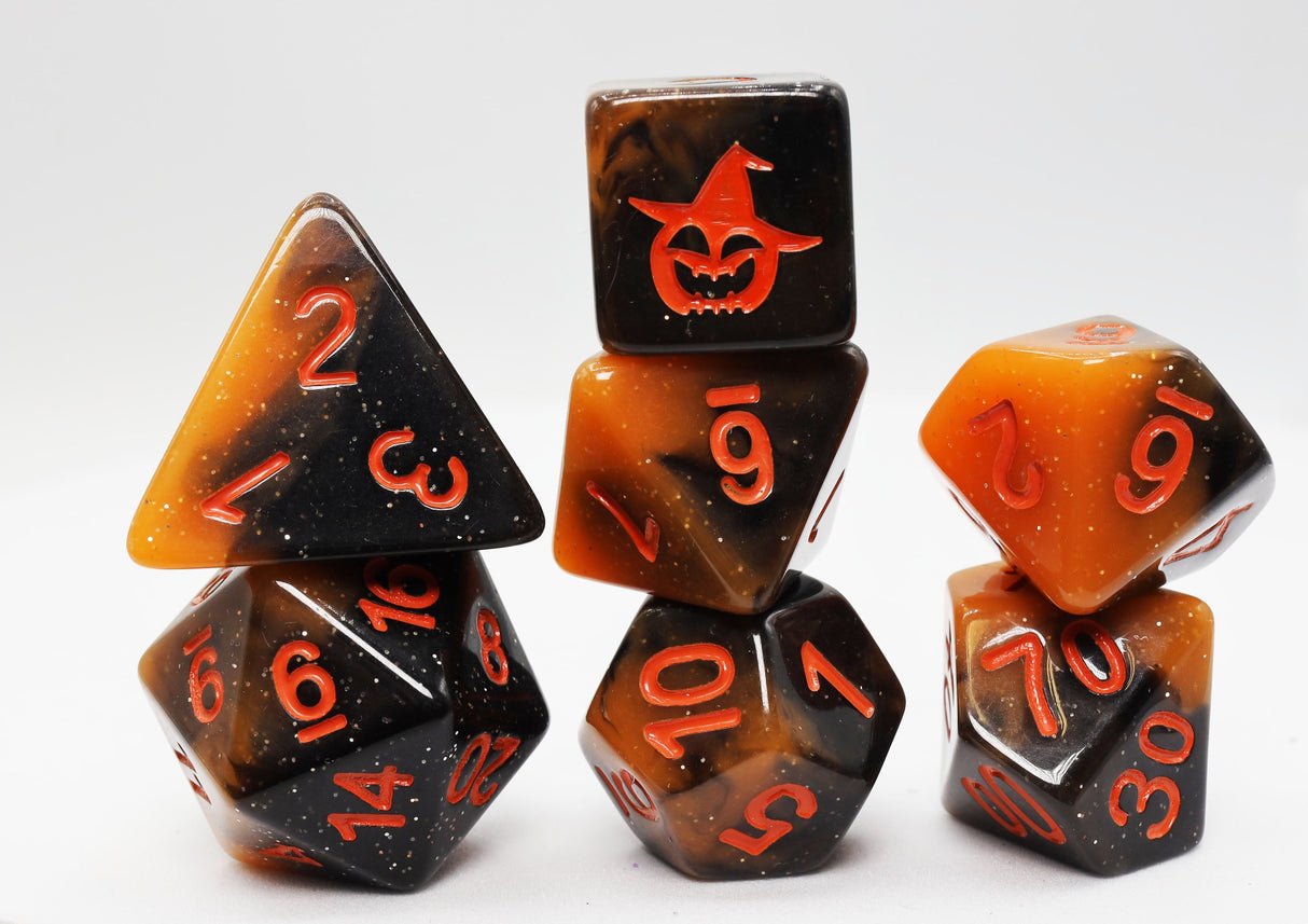 Halloween Pumpkin  RPG Dice Set