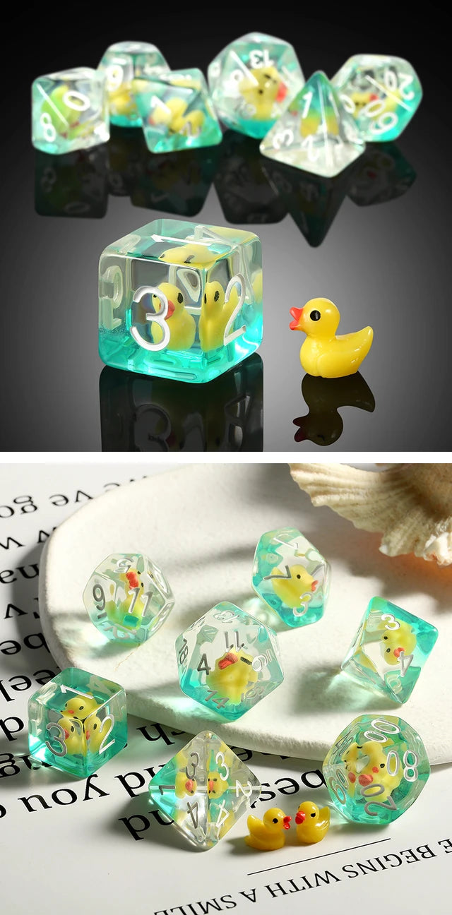 Resin Dice (7) - rubber duck