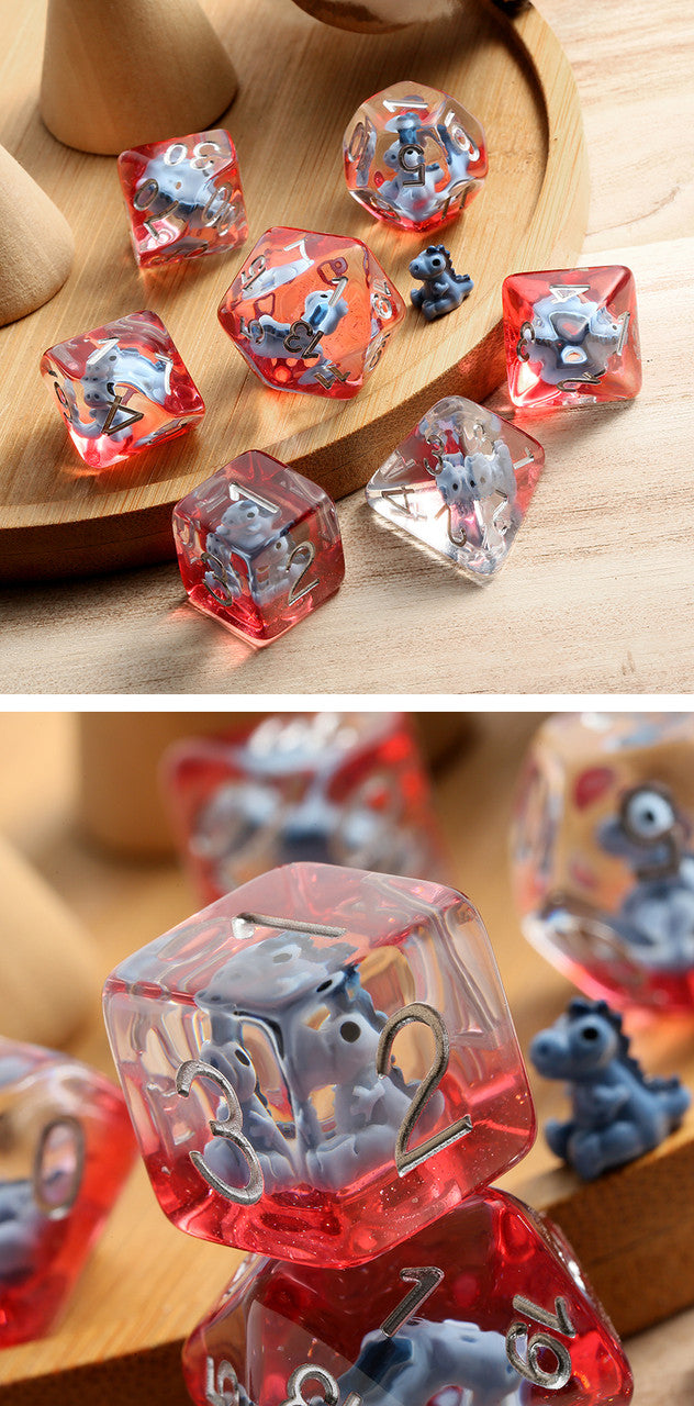 Resin Dice (7) - Baby Dinosaur