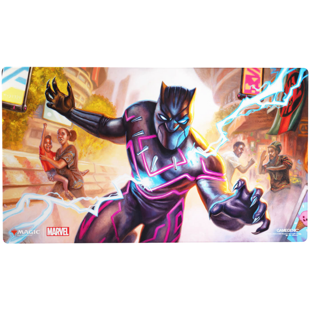 Magic: The Gathering | Marvel Super Heroes Shiny Playmat - Striking Black Panther