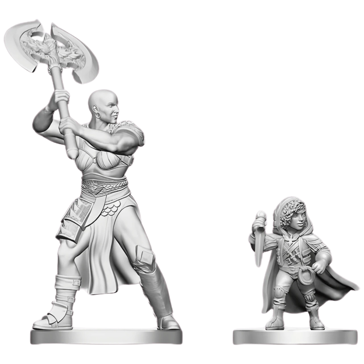D&D Nolzur's Marvelous Miniatures: Goliath Barbarian & Halfling Rogue