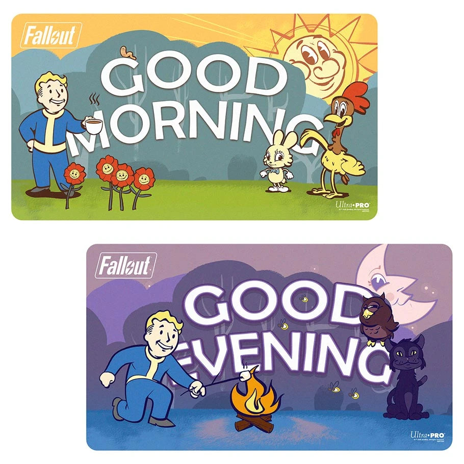 Playmat: Fallout: Vault Boy: Good Morning/Good Evening (Double Sided)