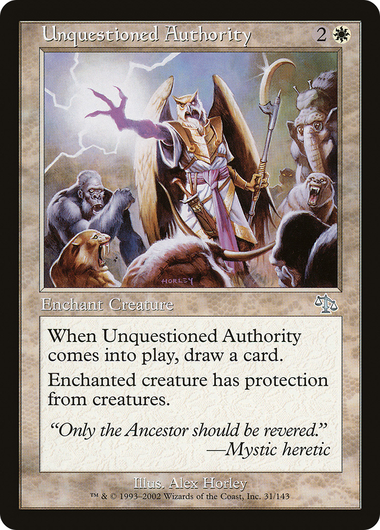 Unquestioned Authority [JUD - 31]
