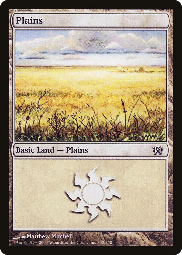 Plains (332) (8ED-332) - 8th Edition Foil
