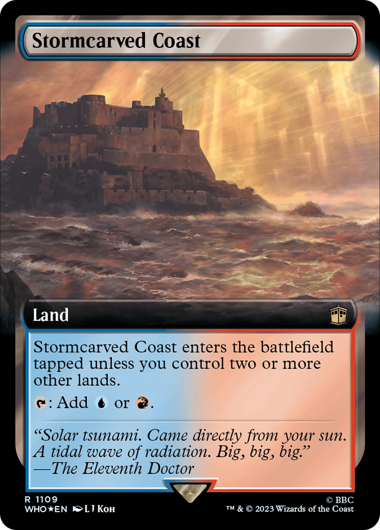 Stormcarved Coast (Extended Art) (Surge Foil) (WHO-1109) - Doctor Who: (Extended Art) Foil