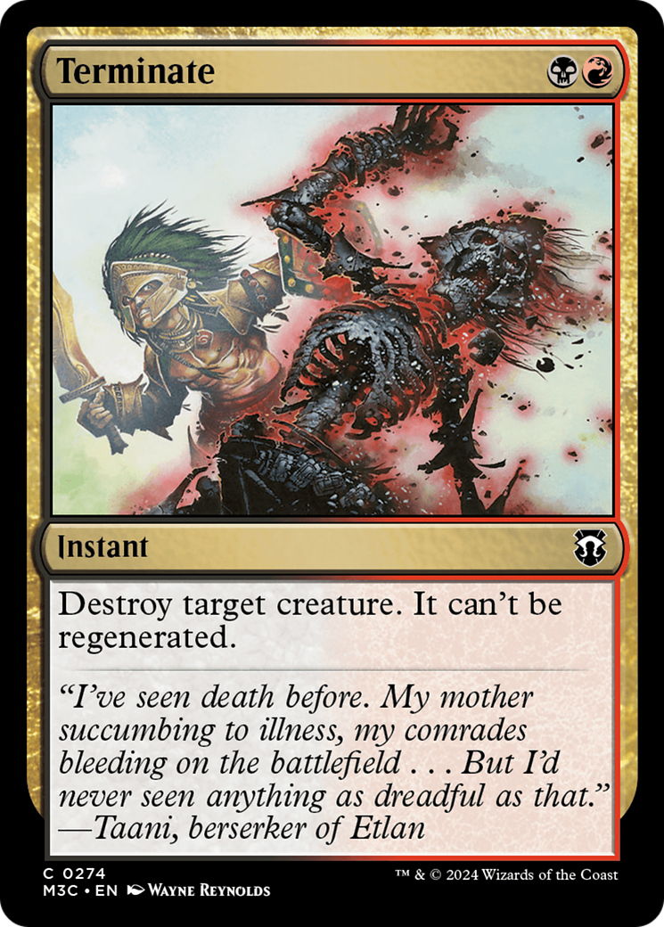 Terminate [M3C - 274]