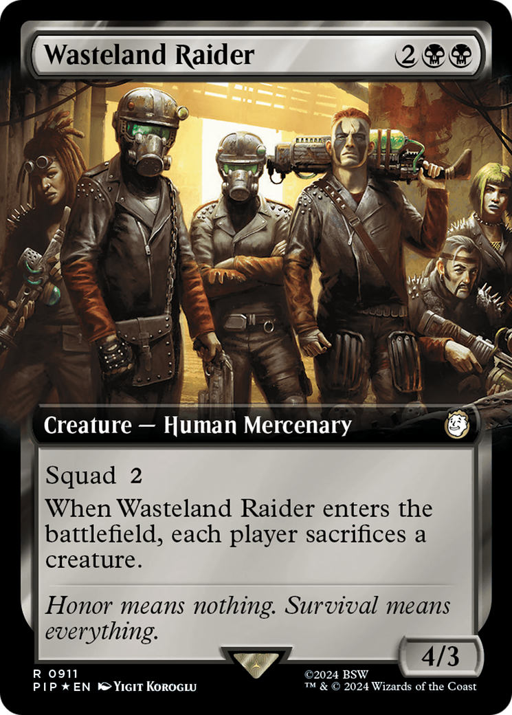 Wasteland Raider (Extended Art) (Surge Foil) (PIP-911) - Fallout: (Extended Art) Foil