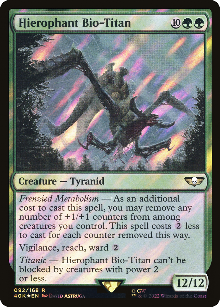 Hierophant Bio-Titan (Surge Foil) (40K-92★) - Warhammer 40,000 Commander Foil