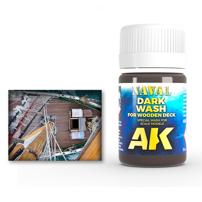 AK Interactive Dark Wash For Wood Decks