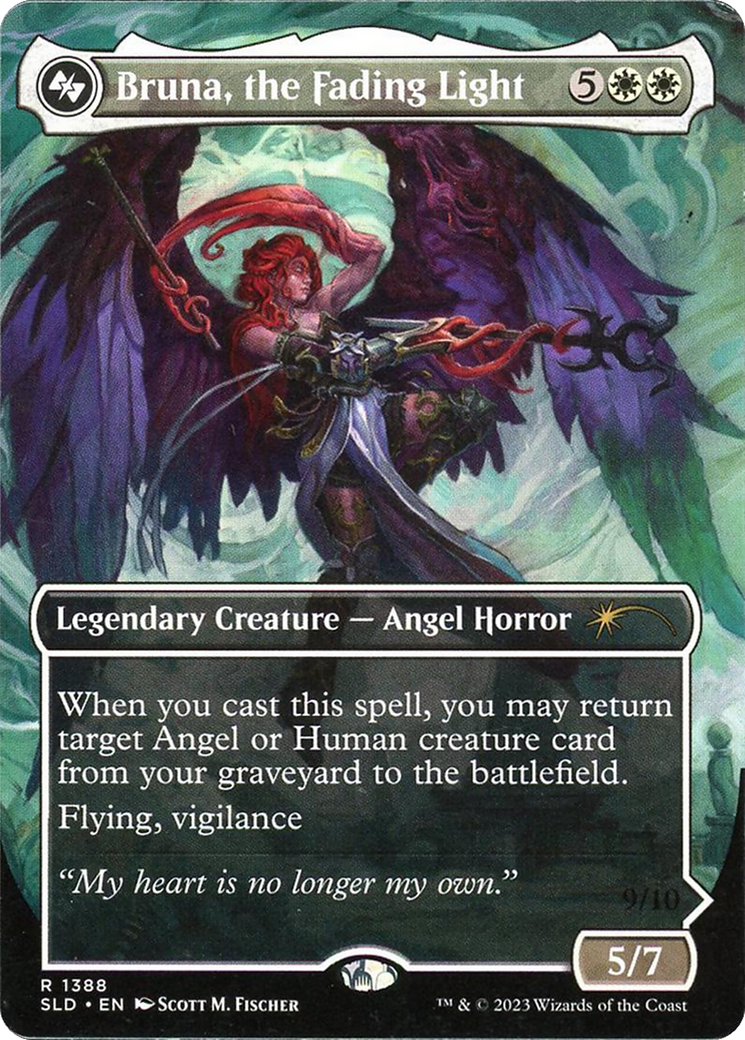 Bruna, the Fading Light (Display Commander) - Thick Stock (SLD-1388) - Secret Lair Drop (Borderless)