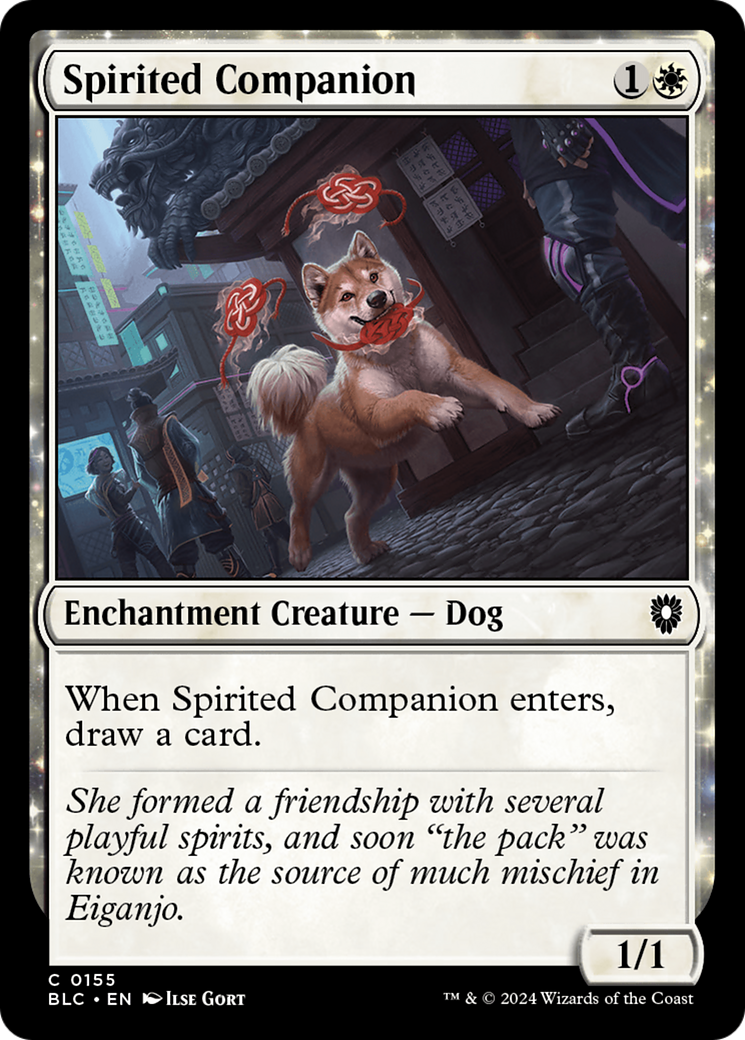 Spirited Companion (BLC-155) - Bloomburrow Commander: (enchantment)