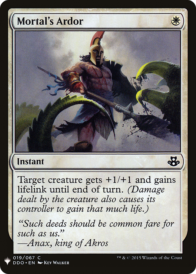 Mortal's Ardor [LIST - 19]