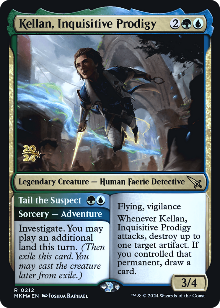 Kellan, Inquisitive Prodigy (PRE-212) - Murders at Karlov Manor Promos Foil