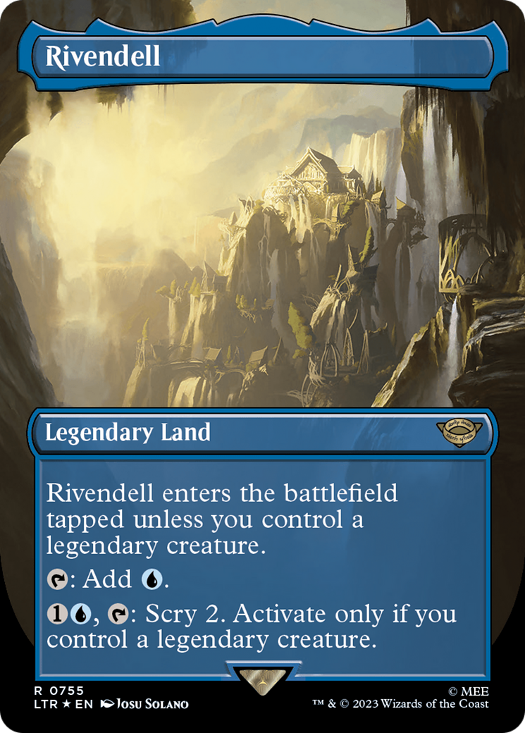 Rivendell (Borderless) (Surge Foil) (LTR-755) - The Lord of the Rings: Tales of Middle-earth Foil