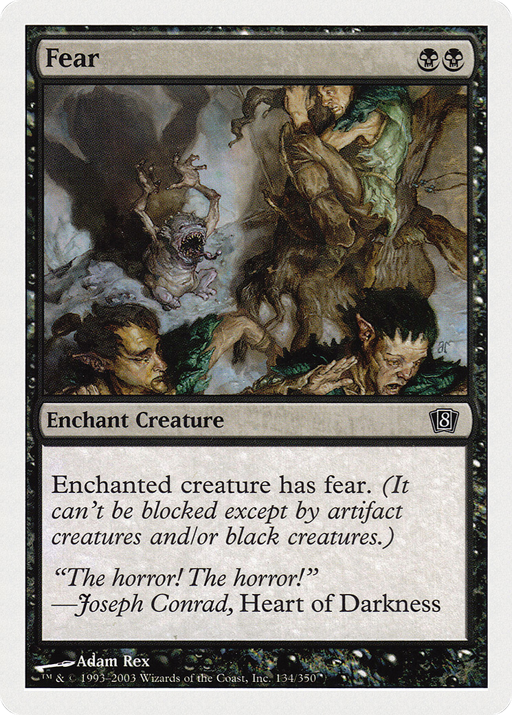 Fear (8ED-134) - 8th Edition Foil