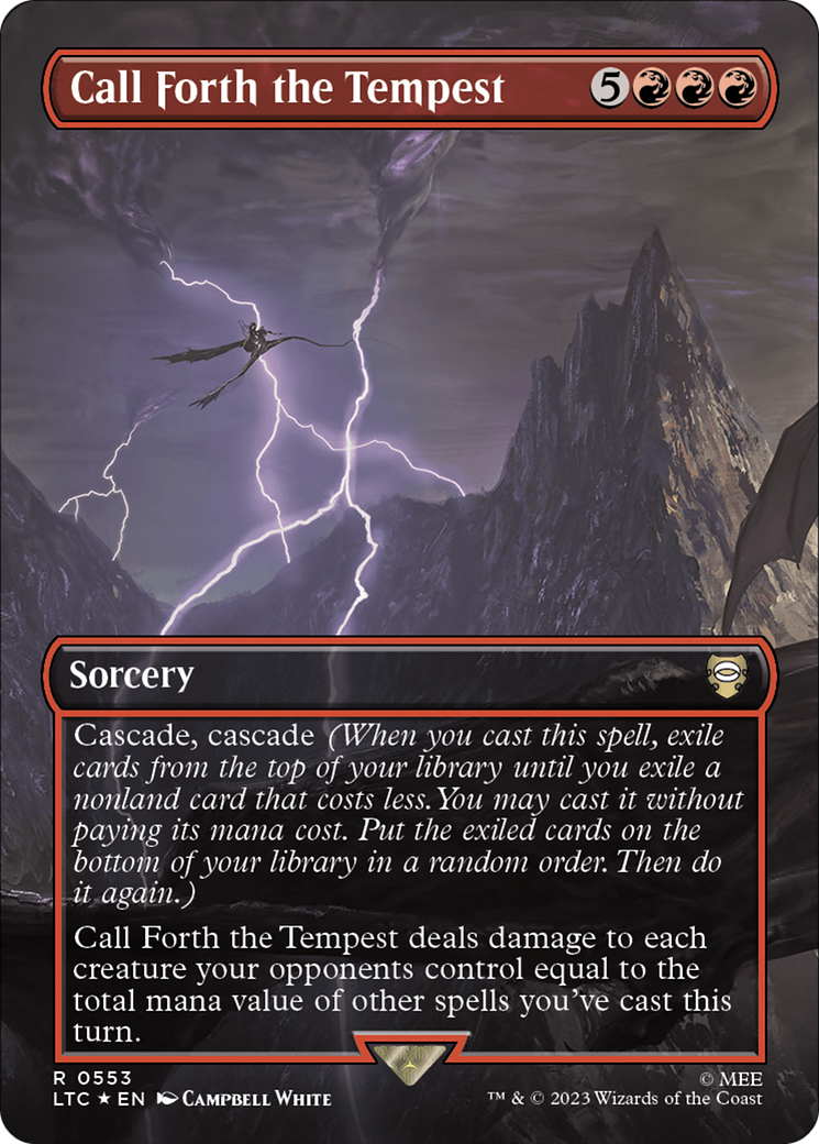 Call Forth the Tempest (Borderless) (Surge Foil) (LTC-553) - Tales of Middle-earth Commander Foil