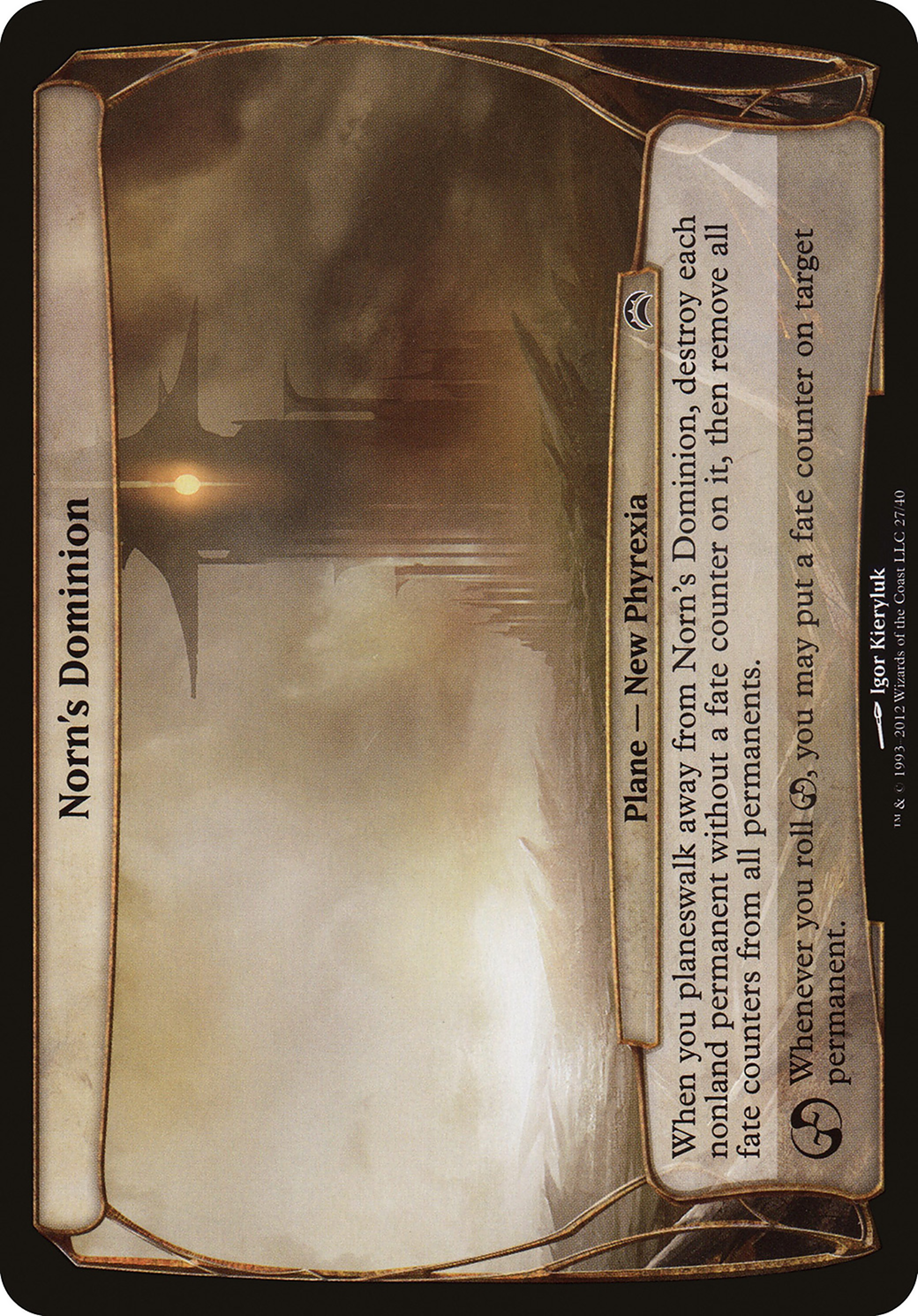 Norn's Dominion (Planechase 2012) (OVER-027) - Planechase 2012 Planes