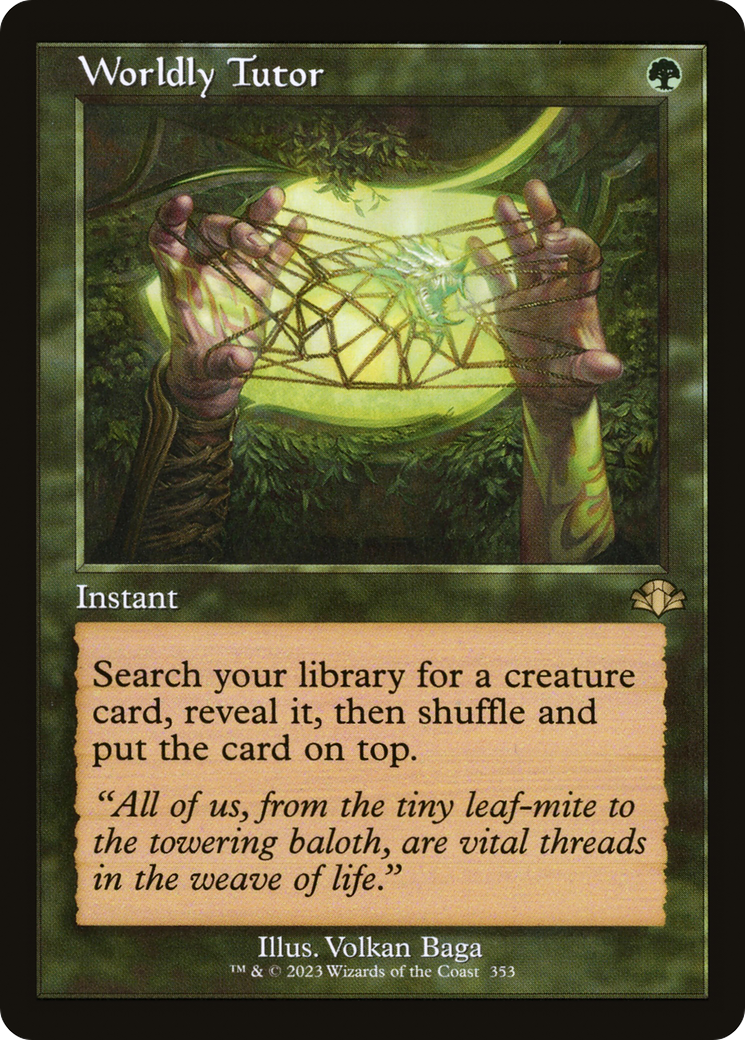Worldly Tutor (Retro Frame) [DMR - 353]