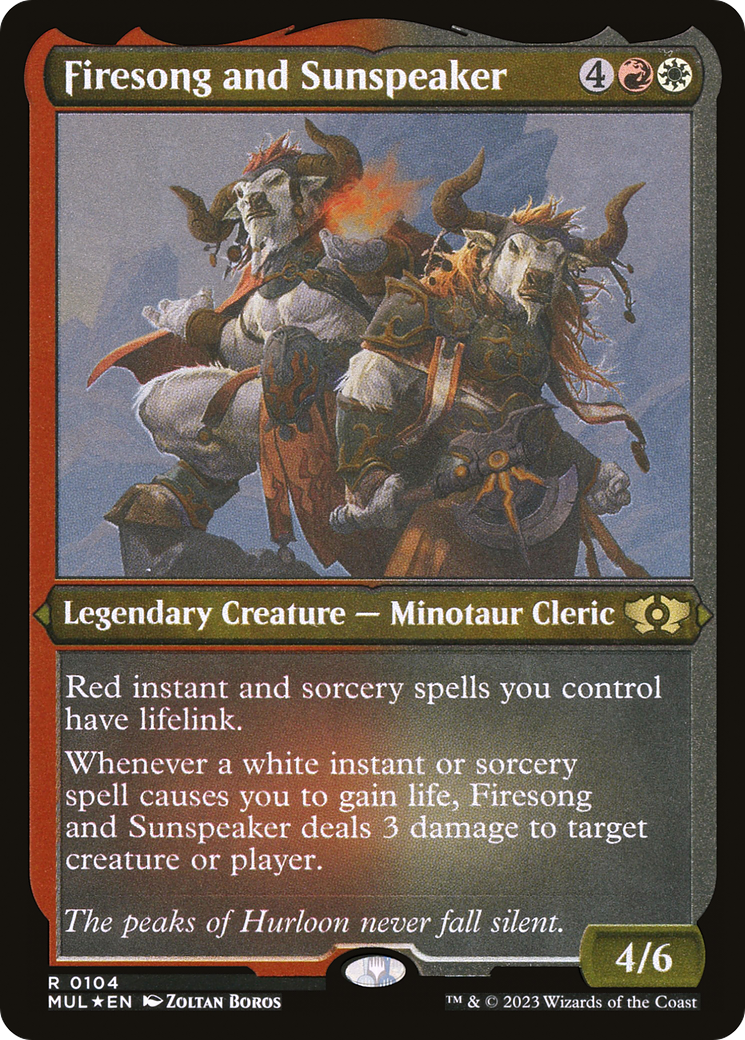 Firesong and Sunspeaker (Foil Etched) [MUL - 104]