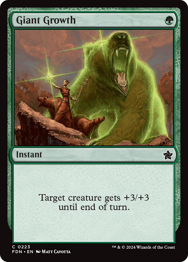 Giant Growth (FDN-223) - Foundations Foil