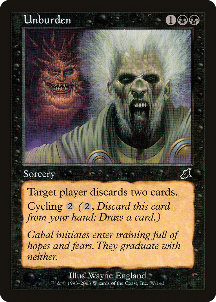 Unburden [SCG - 77]