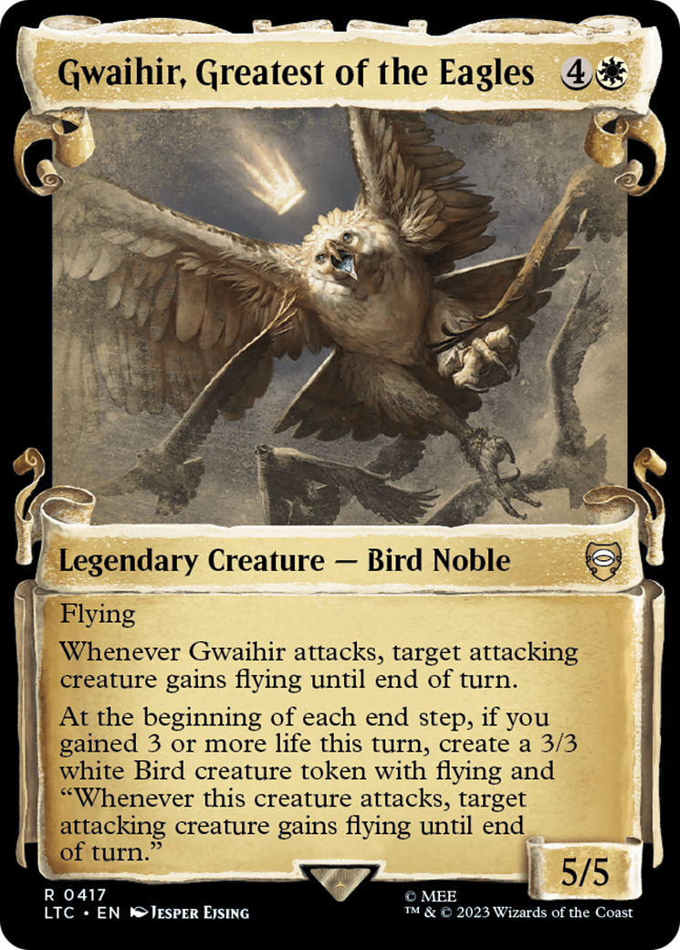 Gwaihir, Greatest of the Eagles (Showcase Scrolls) (LTC-417) - Tales of Middle-earth Commander: (Showcase) Foil