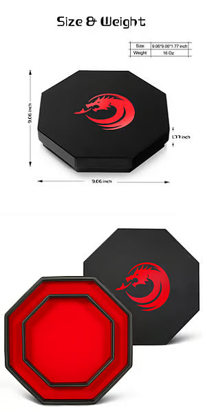 Ocatagon Dice Tray - Red