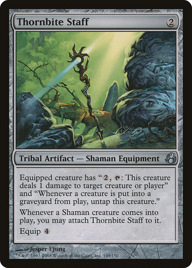 Thornbite Staff (MOR-145) - Morningtide Foil