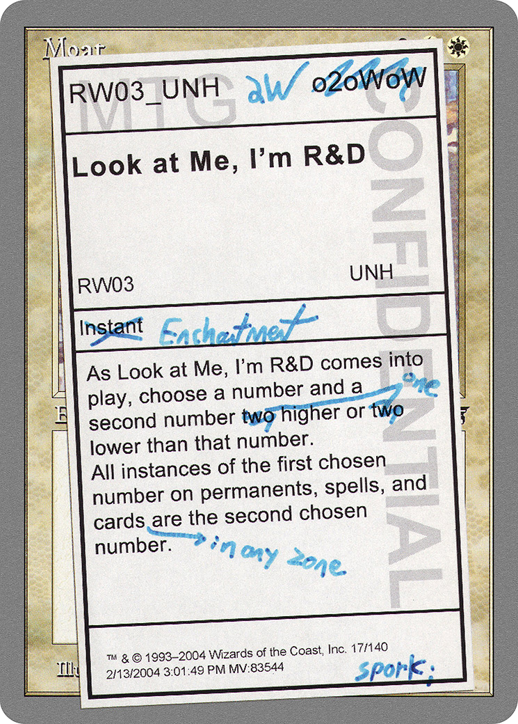 Look at Me, I'm R&D [UNH - 17]
