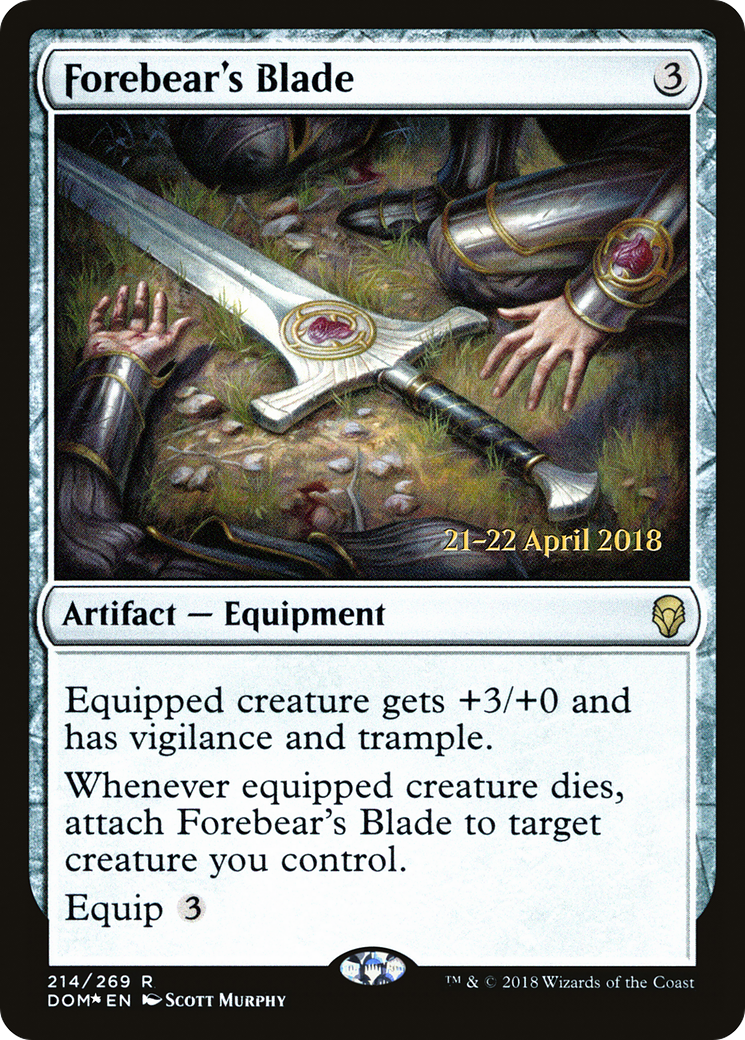 Forebear's Blade (PRE-214) - Dominaria Promos Foil