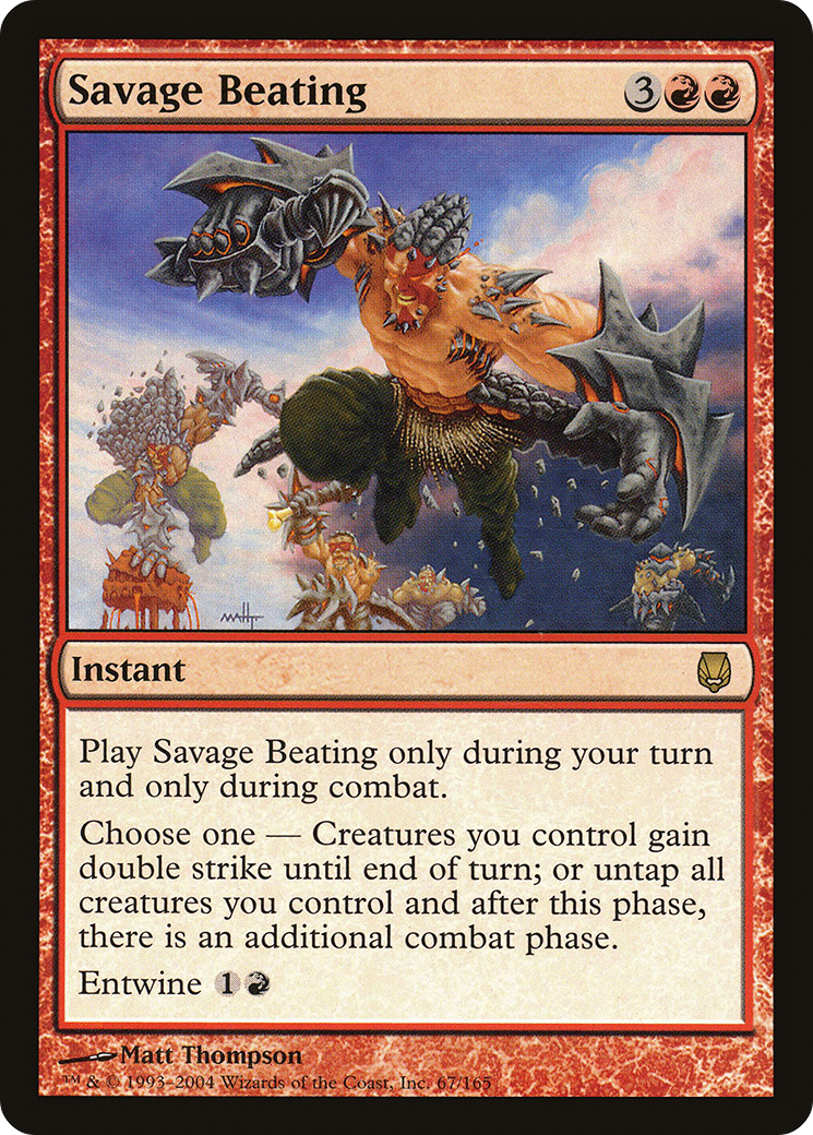 Savage Beating (DST-067) - Darksteel Foil