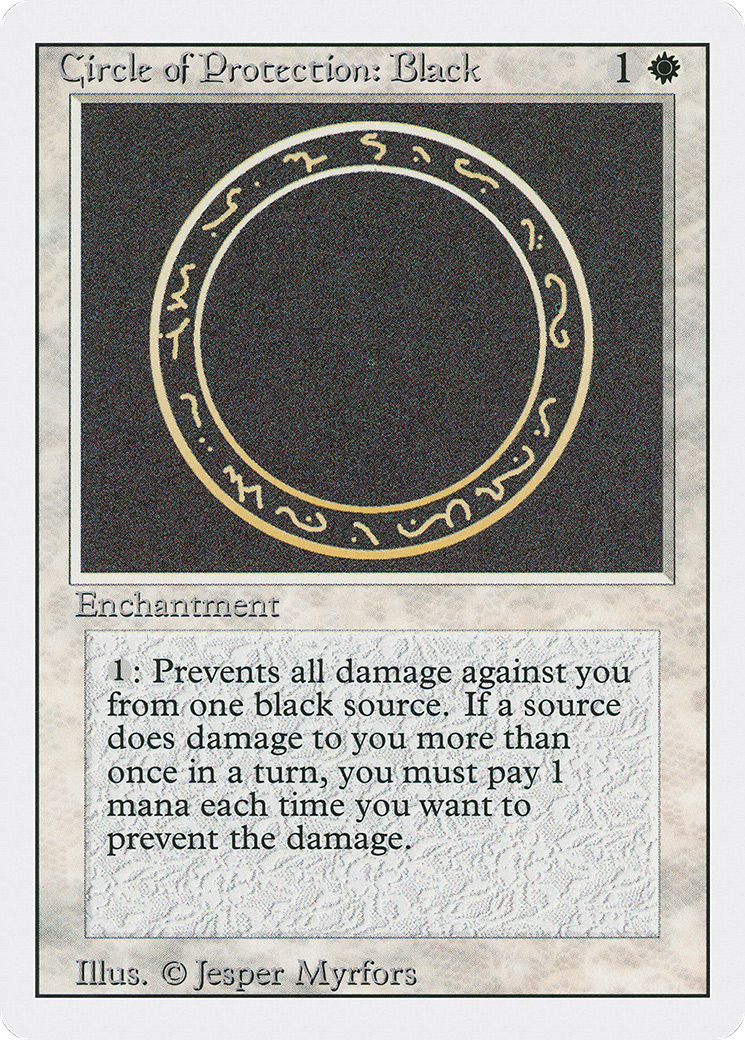 Circle of Protection: Black [3ED - N/A]