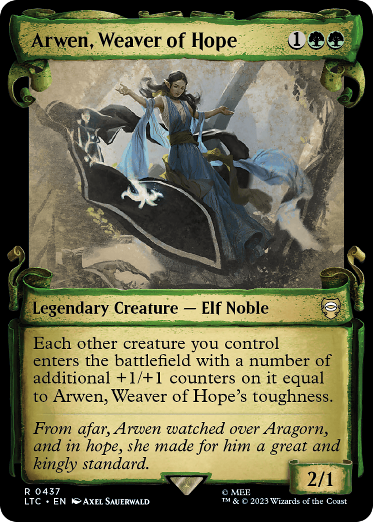 Arwen, Weaver of Hope (Showcase Scrolls) (LTC-437) - Tales of Middle-earth Commander: (Showcase) Foil