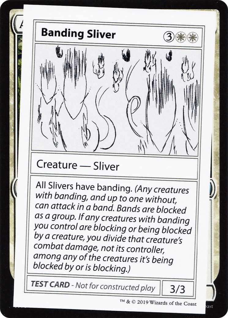 Banding Sliver (No PW Symbol) (CMB1-002) - Mystery Booster Playtest Cards 2021