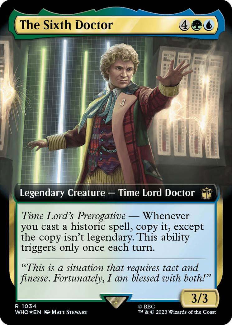 The Sixth Doctor (Extended Art) (Surge Foil) (WHO-1034) - Doctor Who: (Extended Art) Foil