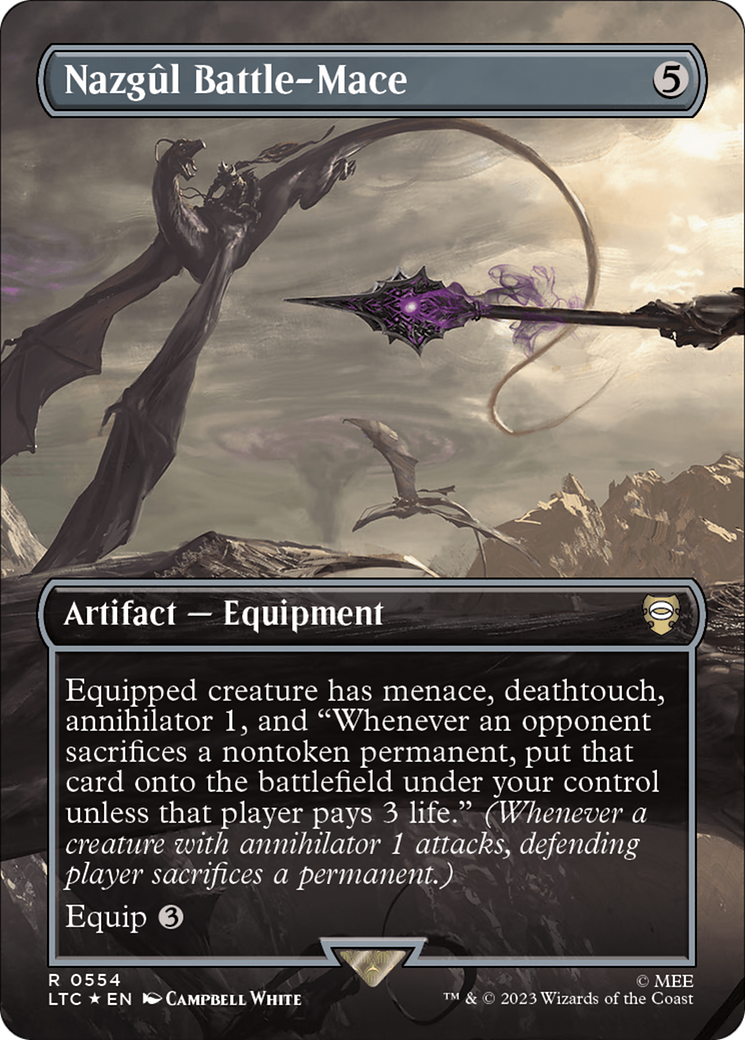 Nazgul Battle-Mace (Borderless) (Surge Foil) [LTC - 554]