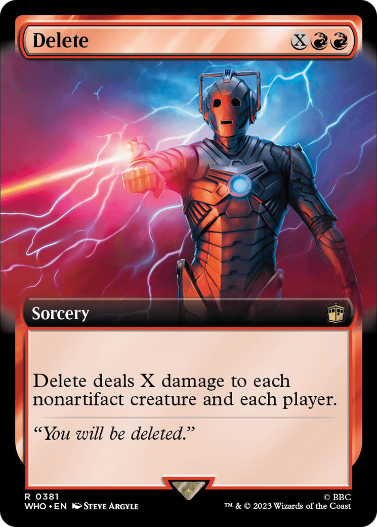 Delete (Extended Art) (WHO-381) - Doctor Who: (Extended Art) Foil