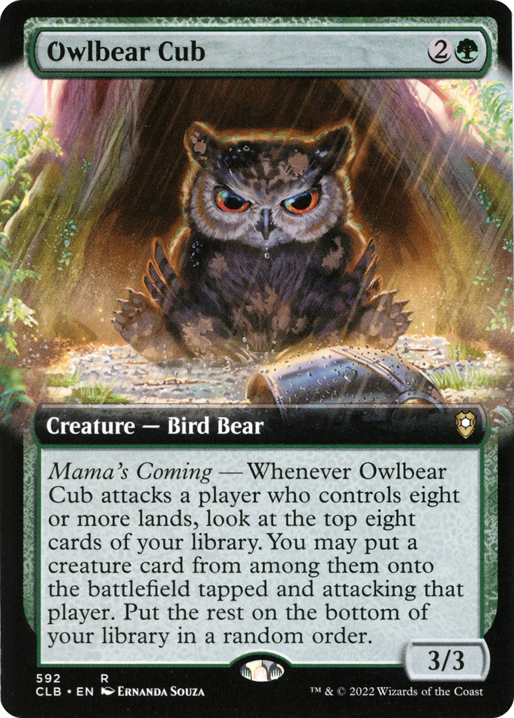 Owlbear Cub (Extended Art) (CLB-592) - Commander Legends: Battle for Baldur's Gate: (Extended Art)