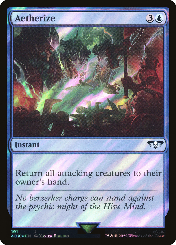 Aetherize (Surge Foil) (40K-191★) - Warhammer 40,000 Commander Foil