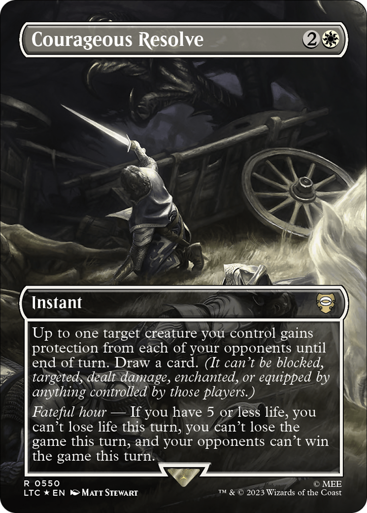 Courageous Resolve (Borderless) (Surge Foil) [LTC - 550]
