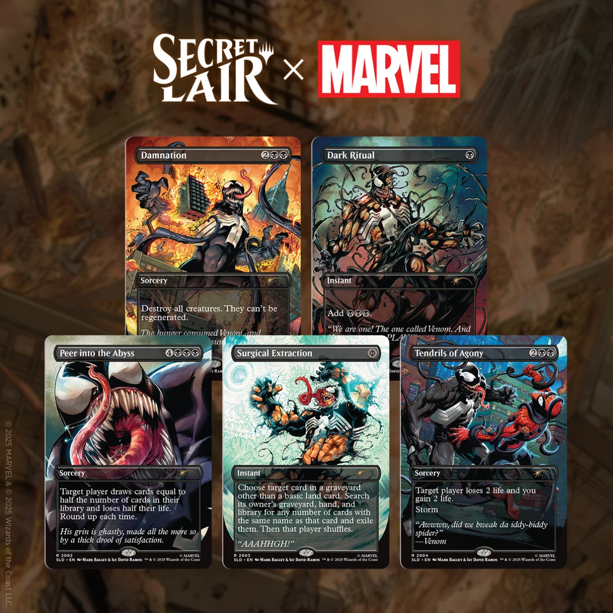 Secret Lair x Marvel's Spider-man: Venom Unleashed (Colors) - Rainbow Foil