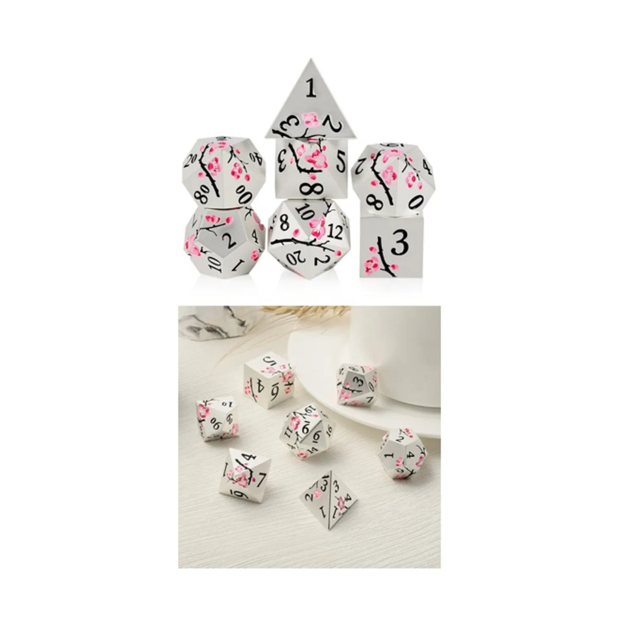 dice-habit: sakura awaken (pink & white) metal
