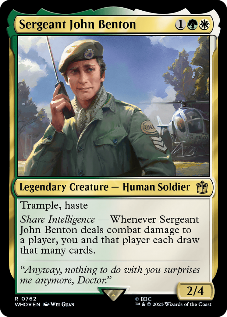 Sergeant John Benton (Surge Foil) [WHO - 762]