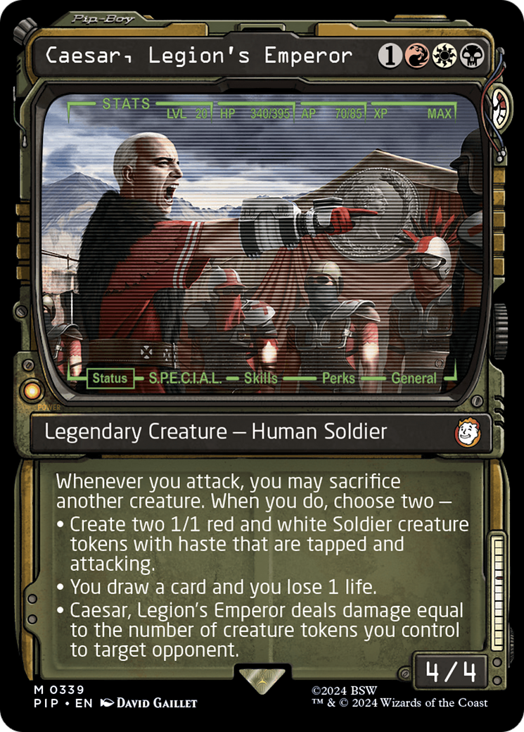 Caesar, Legion's Emperor (Showcase) (PIP-339) - Fallout: (Showcase) Foil