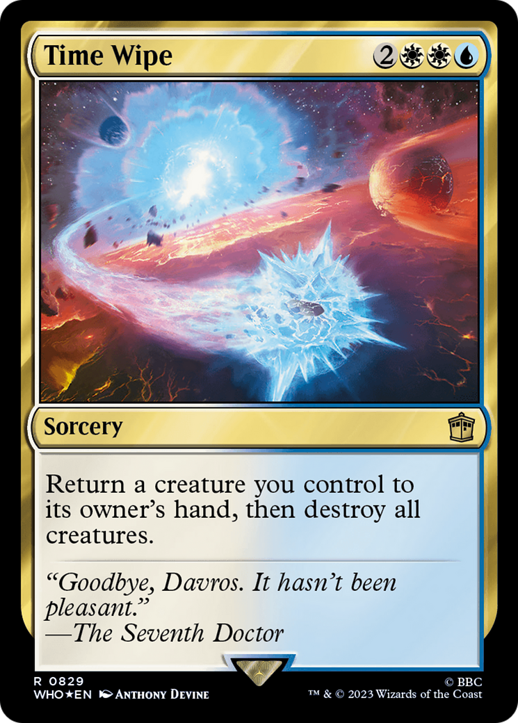 Time Wipe (Surge Foil) (WHO-829) - Doctor Who Foil