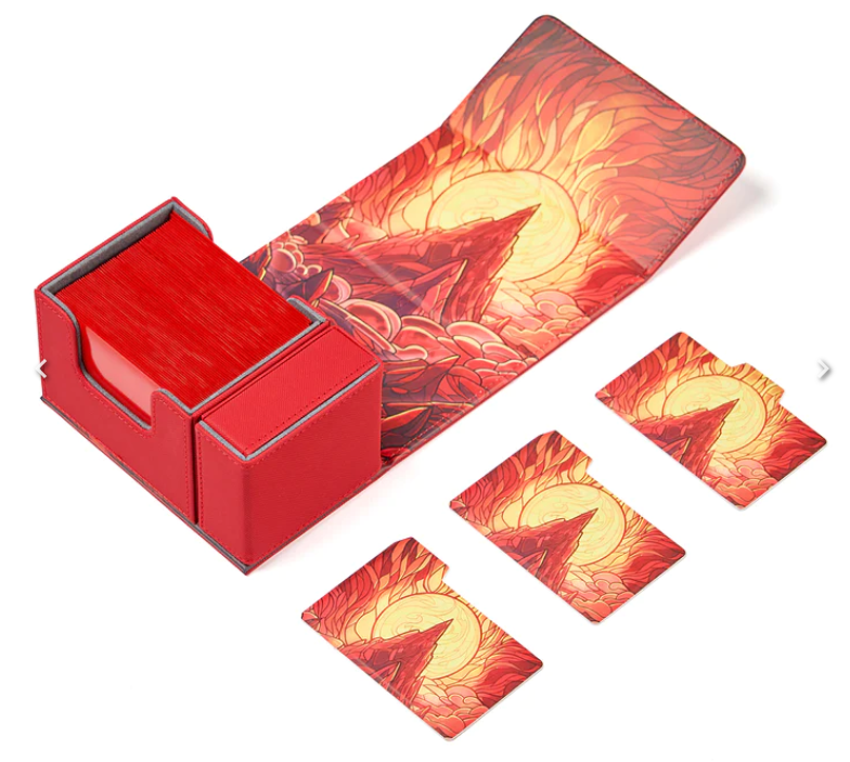 Stained Glass Deck Box - Burning Mountain